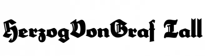 HerzogVonGraf Tall  Free Fonts Download