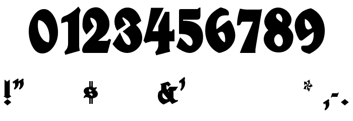 HerzogVonGraf Tall Font OTHER CHARS