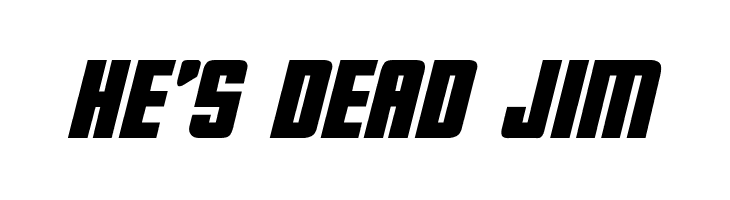 He's Dead Jim  Frei Schriftart Herunterladen