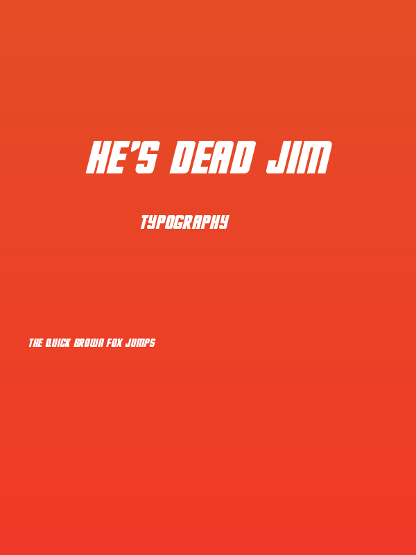 He's Dead Jim Poster