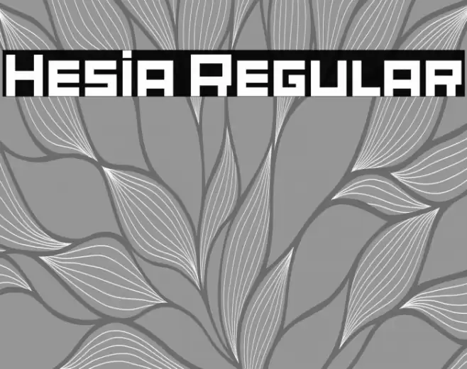 Hesia Regular Font examples