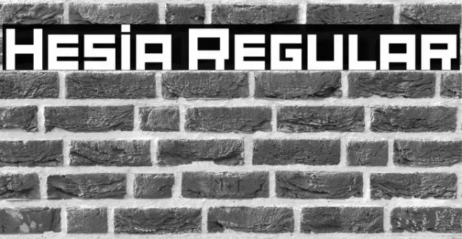 Hesia Regular Font examples
