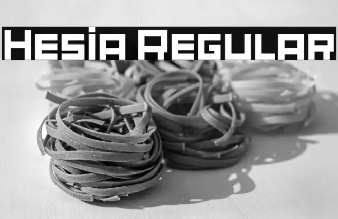 Hesia Regular Font examples
