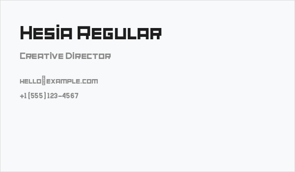 Hesia Regular Business Card