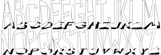 Hesitant Shadow Шрифта ВЕРХНИЙ