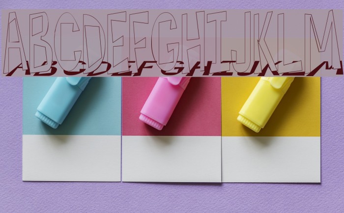 Hesitant Shadow Font examples