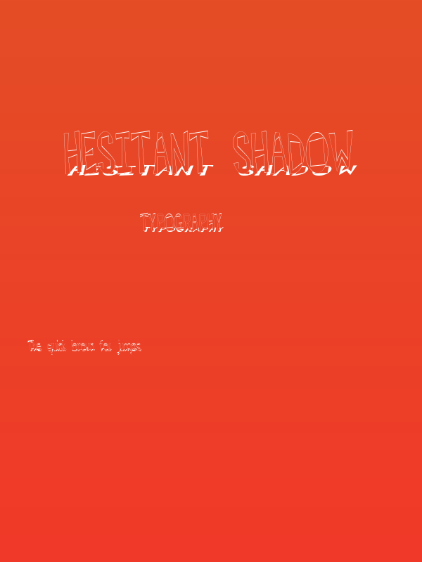 Hesitant Shadow Poster