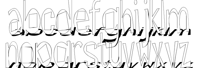 Hesitant Shadow Font LOWERCASE