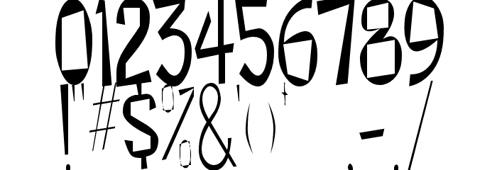 Hesitant Font OTHER CHARS