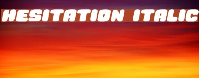 Hesitation Italic Example 1