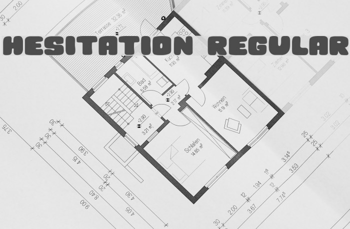 Hesitation Regular Font examples