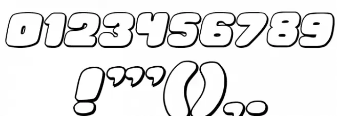 Hesitation Shadow Italic Font OTHER CHARS