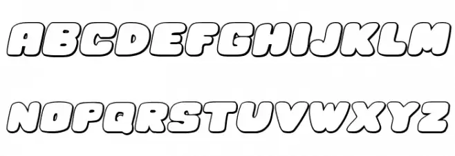 Hesitation Shadow Italic 字体 大写