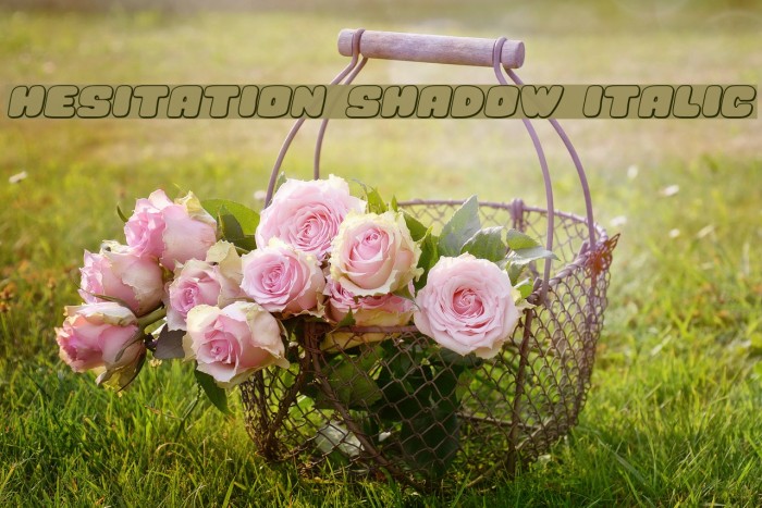 Hesitation Shadow Italic Example 2
