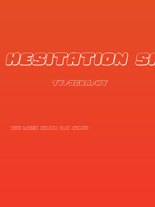 Hesitation Shadow Italic Poster