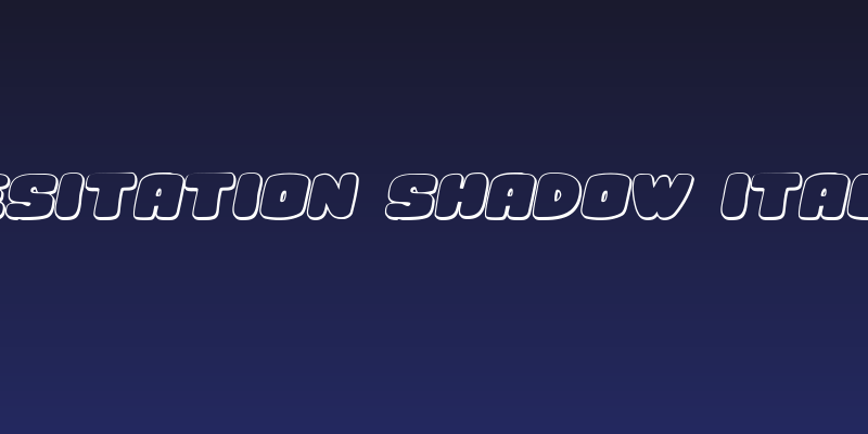 Hesitation Shadow Italic Social Header