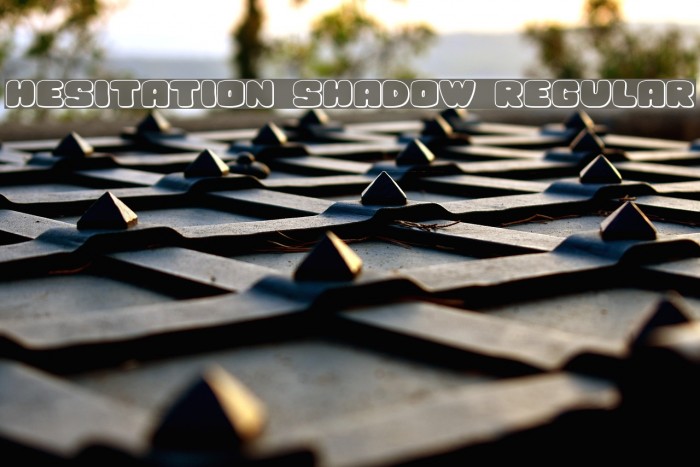 Hesitation Shadow Regular Font examples