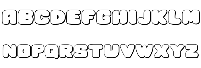 Hesitation Shadow Regular Font LOWERCASE