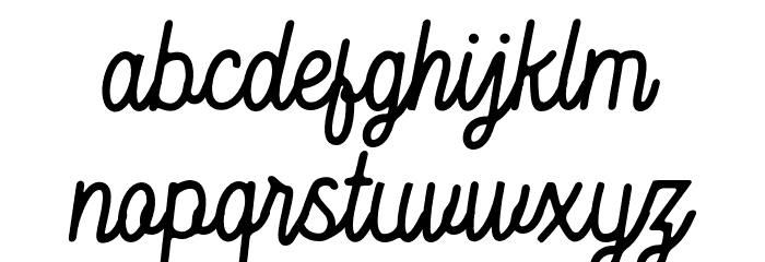 Hesland Regular Font LOWERCASE