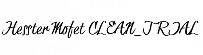 Hesster Mofet CLEAN_TRIAL  नि: शुल्क फ़ॉन्ट्स डाउनलोड