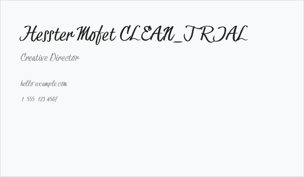Hesster Mofet CLEAN_TRIAL Business Card