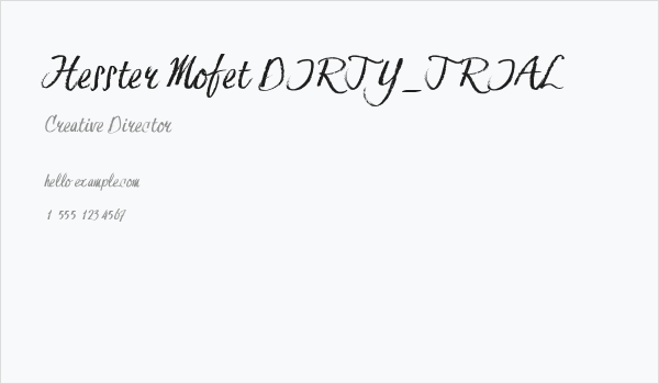Hesster Mofet DIRTY_TRIAL Business Card