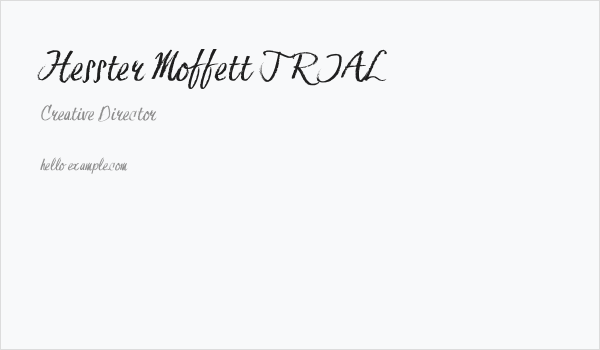 Hesster Moffett TRIAL Business Card