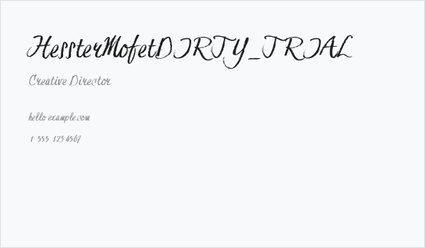 HessterMofetDIRTY_TRIAL Business Card