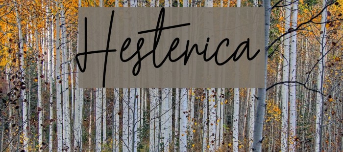 Hesterica Font examples