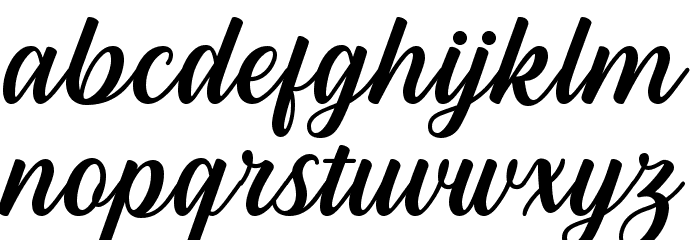 Hestina Font LOWERCASE