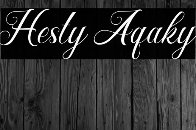 Hesty Aqaky Font examples