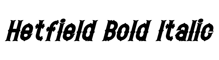 Hetfield Bold Italic  Free Fonts Download