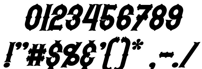Hetfield Bold Italic Font OTHER CHARS