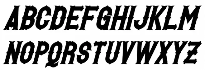Hetfield Bold Italic 字体 大写
