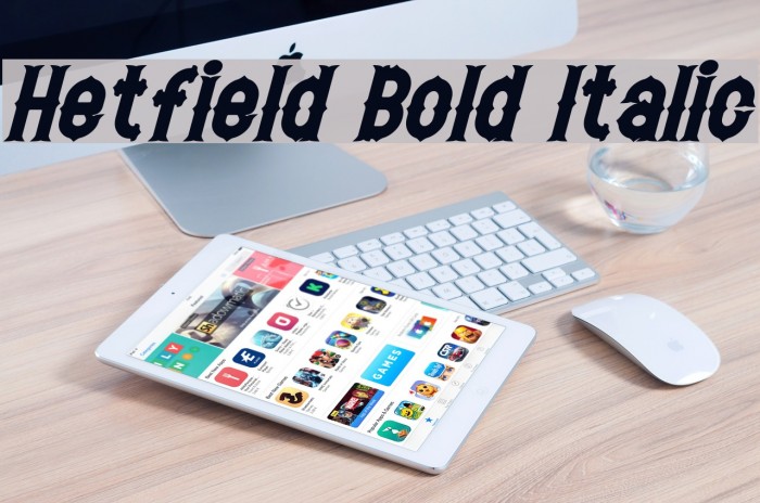 Hetfield Bold Italic Font examples