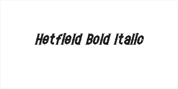Hetfield Bold Italic Logo