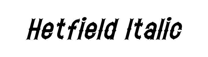 Hetfield Italic Font
