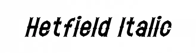 Hetfield Italic  フリーフォントのダウンロード