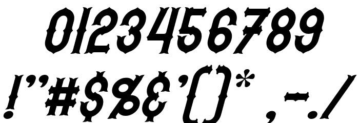 Hetfield Italic Font OTHER CHARS
