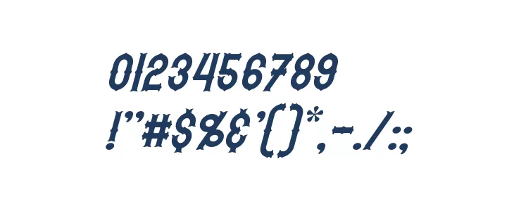 Hetfield Italic Font OTHER CHARS