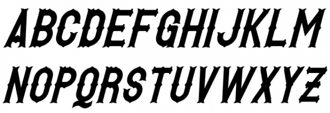Hetfield Italic 字体 大写