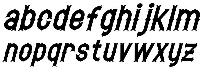Hetfield Italic Font LOWERCASE