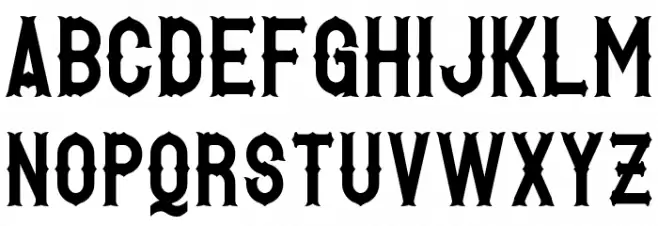 Hetfield Шрифта ВЕРХНИЙ