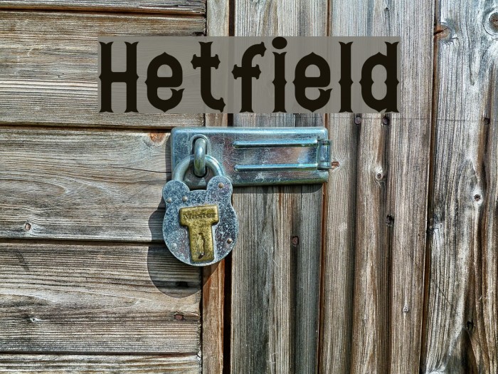 Hetfield Font examples