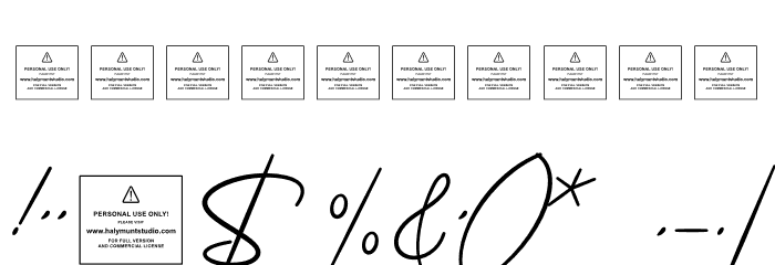 Hethany Signature Font OTHER CHARS