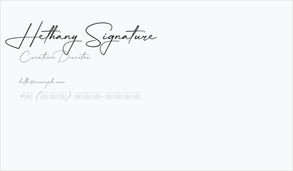 Hethany Signature Business Card