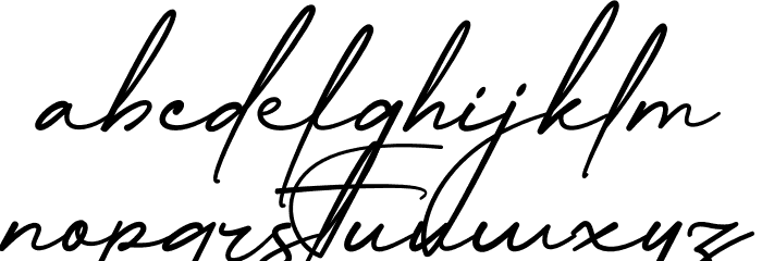 Hethany Signature Font LOWERCASE