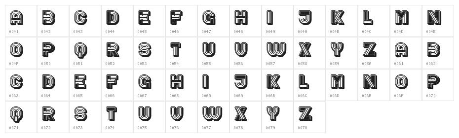 Hetrz Elegant Regular Character Map