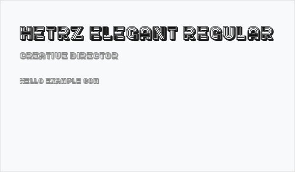 Hetrz Elegant Regular Business Card