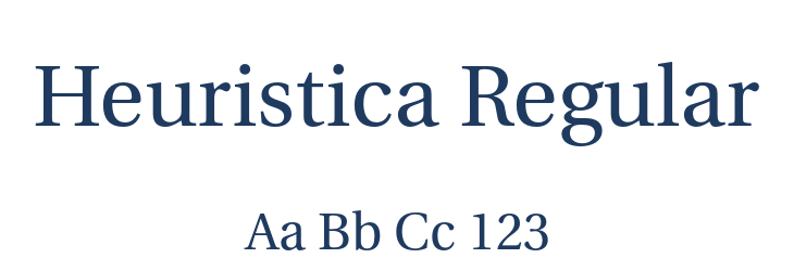 Heuristica Regular Font Preview